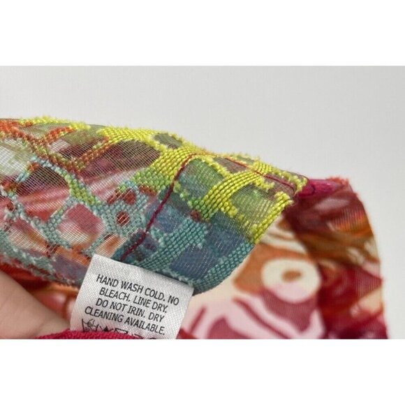 Toni Morgan Sheer Button Front Art To Wear Lightweight Top Size Medium - Picture 7 of 10